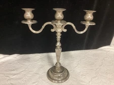 Vintage 3 Arm Silver Plate 14” Candelabra Candlestick Holder- Elegant Detailing