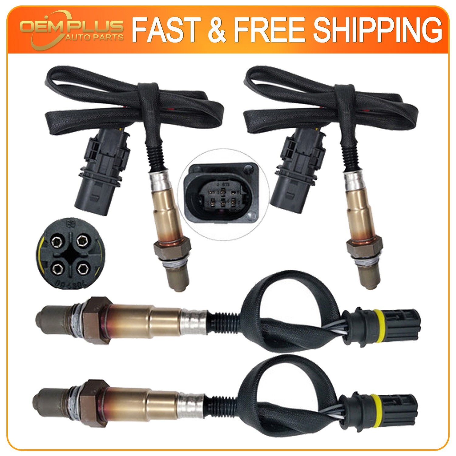 4Pcs Upstream&Downstream O2 Oxygen Sensor For 2007-2015 Rolls-Royce Phantom 6.7L