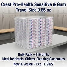 Crest Pro-Health Sensitive & Gum Travel Toothpaste 0.85oz – 216 Pack Case Bulk 0.74 per gallon