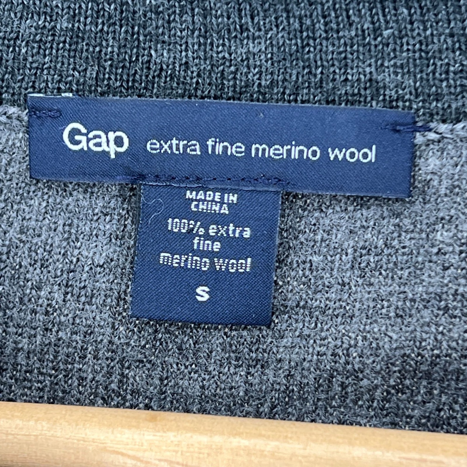 Gap Gray Polo 1/4 Zip Collared Pullover Sweater L… - image 6