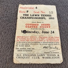 1953 Wimbledon centre court June 24 1953 DROBNY V BARTZEN