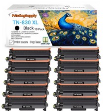 10-PK TN830XL Toner Compatible for Brother TN830 HL-L2405W MFC-L2820DW DCP-L2640