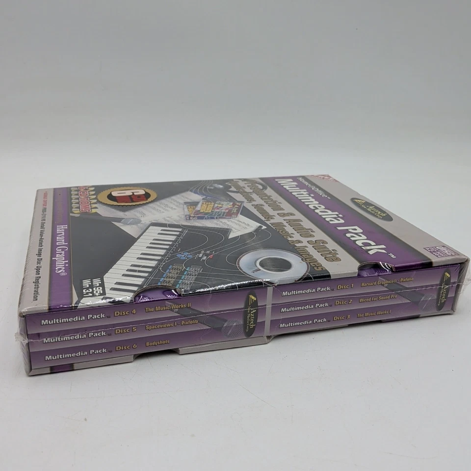 Aztech New Media Multimedia Pack New Sealed Vtg Software Audio Suite Sound Music - Image 2 of 4
