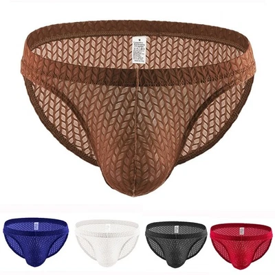 Slip jacquard transparent pour homme léger transparent caleçon nylon mélangé - Photo 1/4