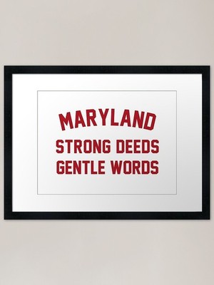 The Maryland Motto (State Motto of Framed Wall Art Poster Leinwanddruck Bild