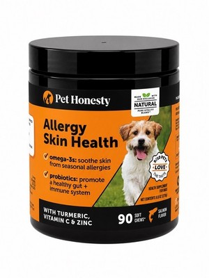 Pet Honesty Allergy Skin Health For Dogs Salmon Flavor 90 chews EXP 07/2027