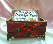 Shabby Chic Victorian~Whimsical Holiday Coaster Set #2~Red/Gold/Plaid Accents