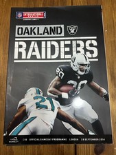 Raiders Dolphins NFL Wembley Programme 2014