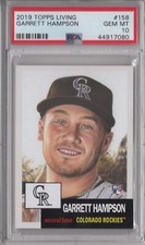 Garrett Hampson 2019 Topps Living PSA 10 Gem Mint Graded Card Rockies Rookie 158