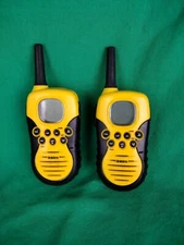 Lot of 2 Uniden Yellow & Black Handheld Portable 2-Way Radio Walkie Talkie