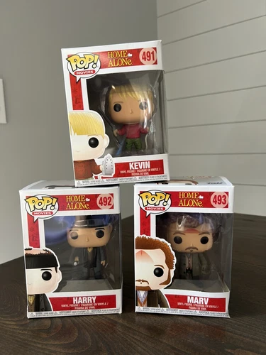 Home Alone Funko Pop Set Kevin Harry Marv  491 492 493 Funko Lot Of 3 Christmas