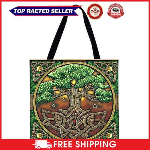 Tree Printed Shoulder Shopping Bag Casual Large Tote Handbag (40*40cm) UK - Picture 1 of 3