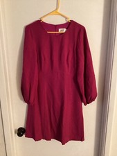 Women NWT "Eliza J" magenta, 3/4 sleeve sheath dress. Size 12 Reg. $148.00