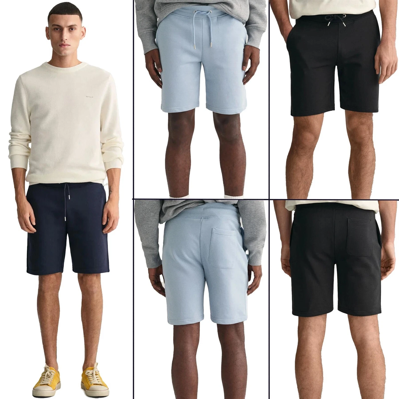 Gant Mens Shield Sweat Shorts Casual Cotton Summer Elasticated Half Pants