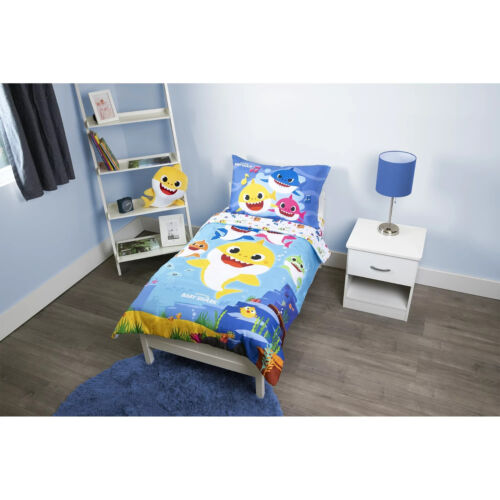 Baby Shark 4-Piece Bedding Set for Toddler Bed, Multicolor - Picture 1 of 7