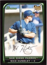 2008 Bowman Draft #BDP22 Nick Hundley (RC) San Diego Padres