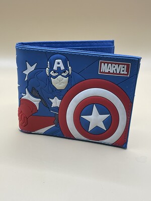 Boys Marvel Captain America Bi-Fold Wallet PU/Faux Leather