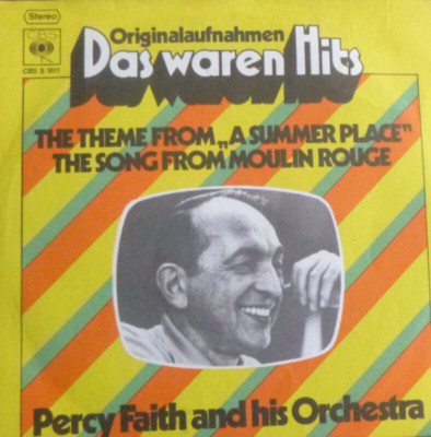 7'' 60s MINT-! PERCY FAITH Theme From A Summer Plaxe + The Song From Moulin Rouge