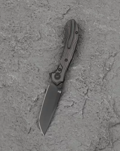 Bestech Knives Folding Knife 3" M-Cut Steel Tanto Blade Titanium/G10 Handle