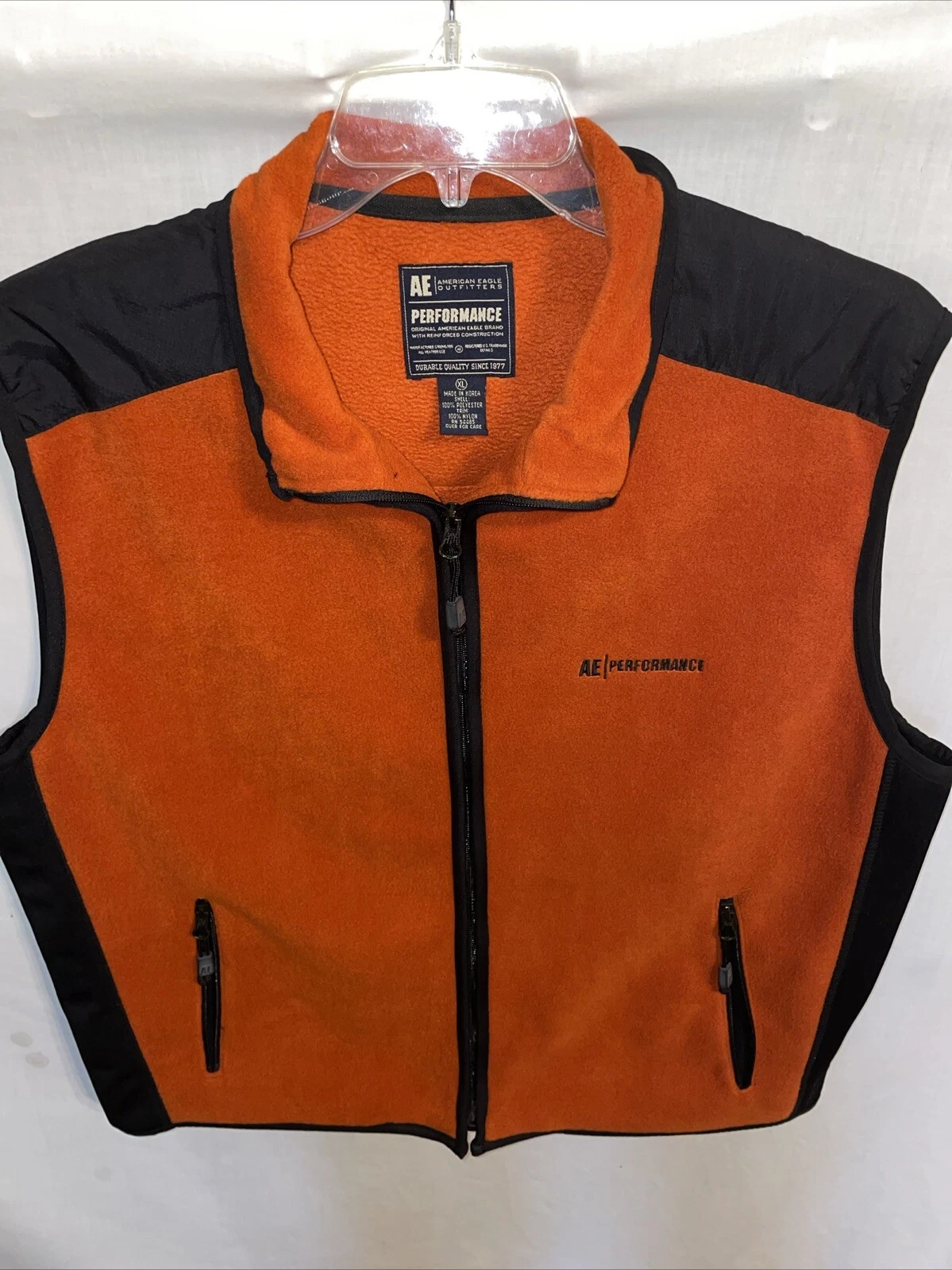 American Eagle Outfitters Athletic Vest Mens Size XL Orange Athleisure Running