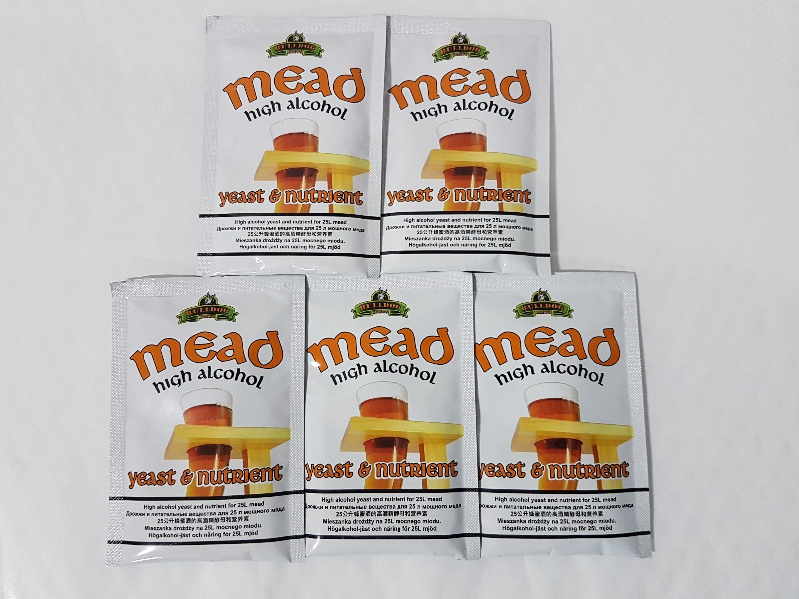 Mead Yeast and Nutrient x 5 packs - Mead Making - Home Brewing - Bulldog yeast