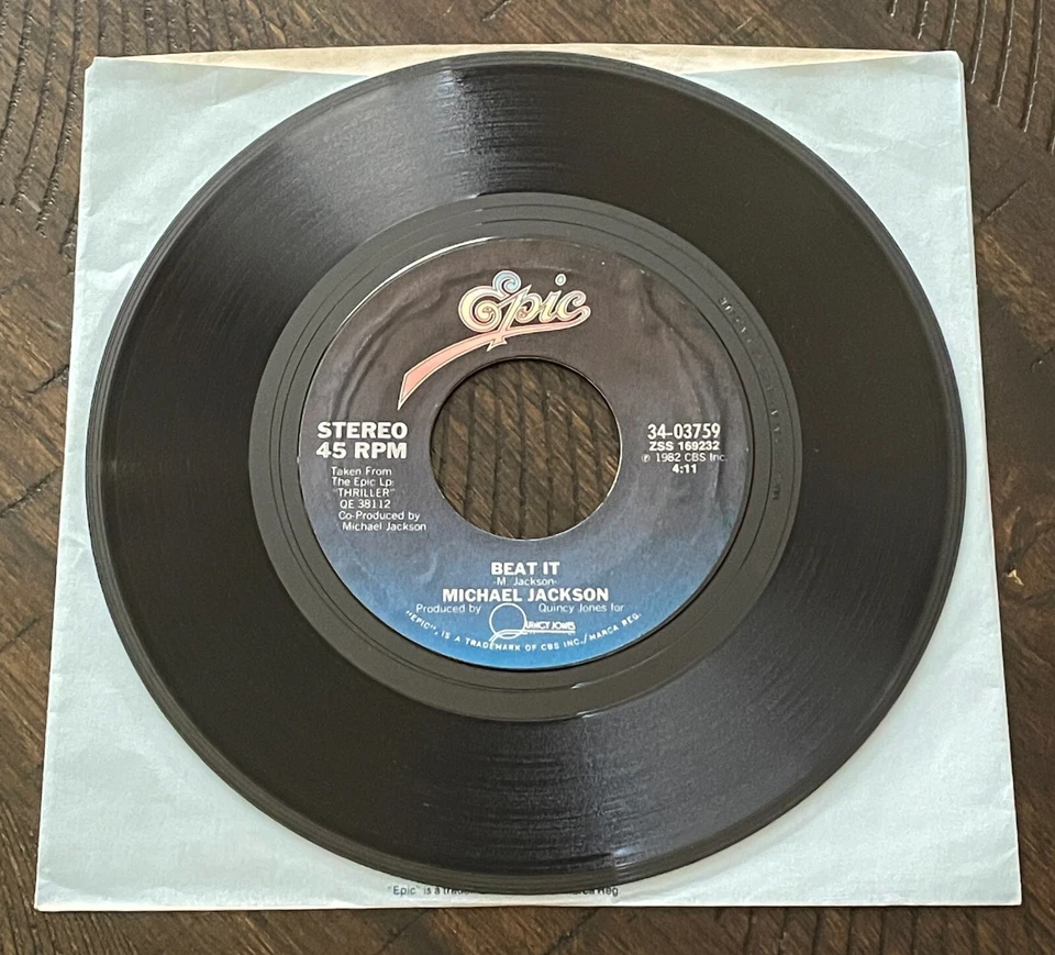 MICHAEL JACKSON - Beat It 45 7" EP 1983 Quincy Jones Prince Diana Ross Madonna 5 - Image 4 of 4
