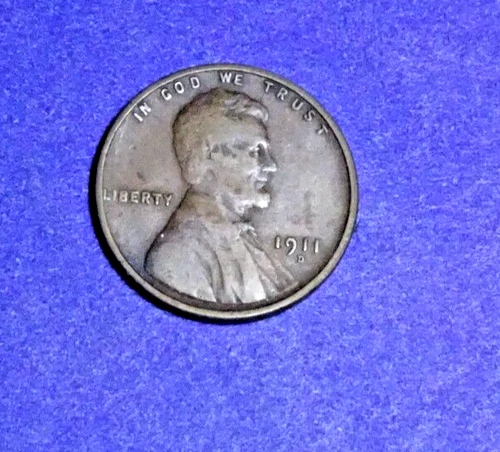 1911-D LINCOLN CENTS (PENNY) - (F) FINE OR BETTER  "U-GRADE"  CIRCULATED #5