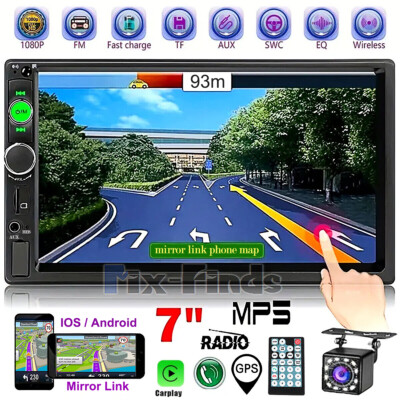 Android 10 Radio Estereo De Pantalla Para Coche Carro GPS Tactil 2 Din Bluetooth
