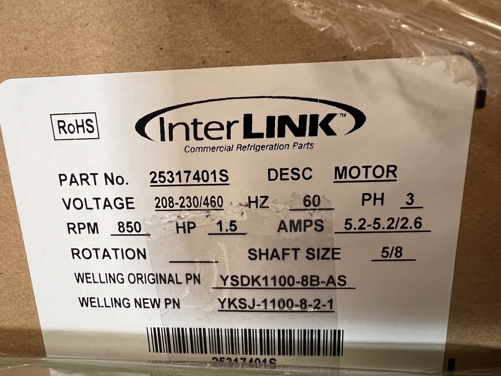 condenser fan motor Bohn Heatcraft eBay