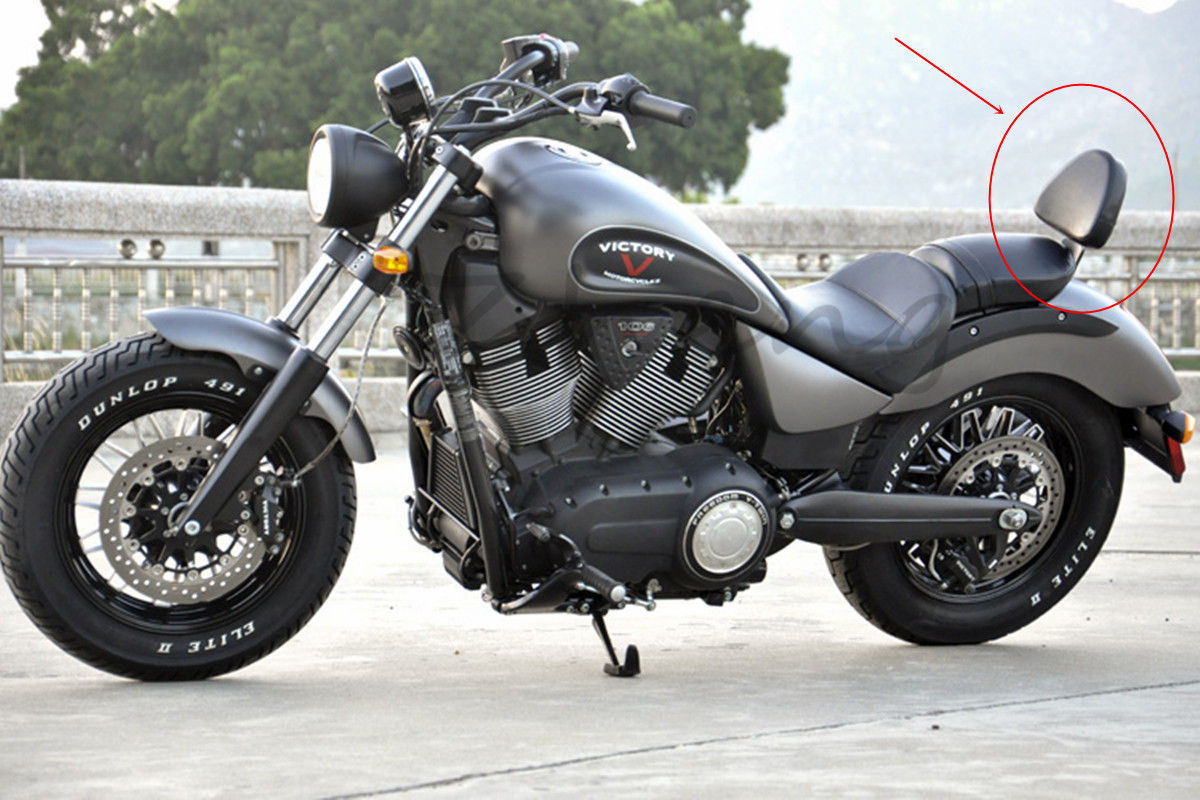Motorcycle backrest sissy bar victory vegas boardwalk high ball gunner