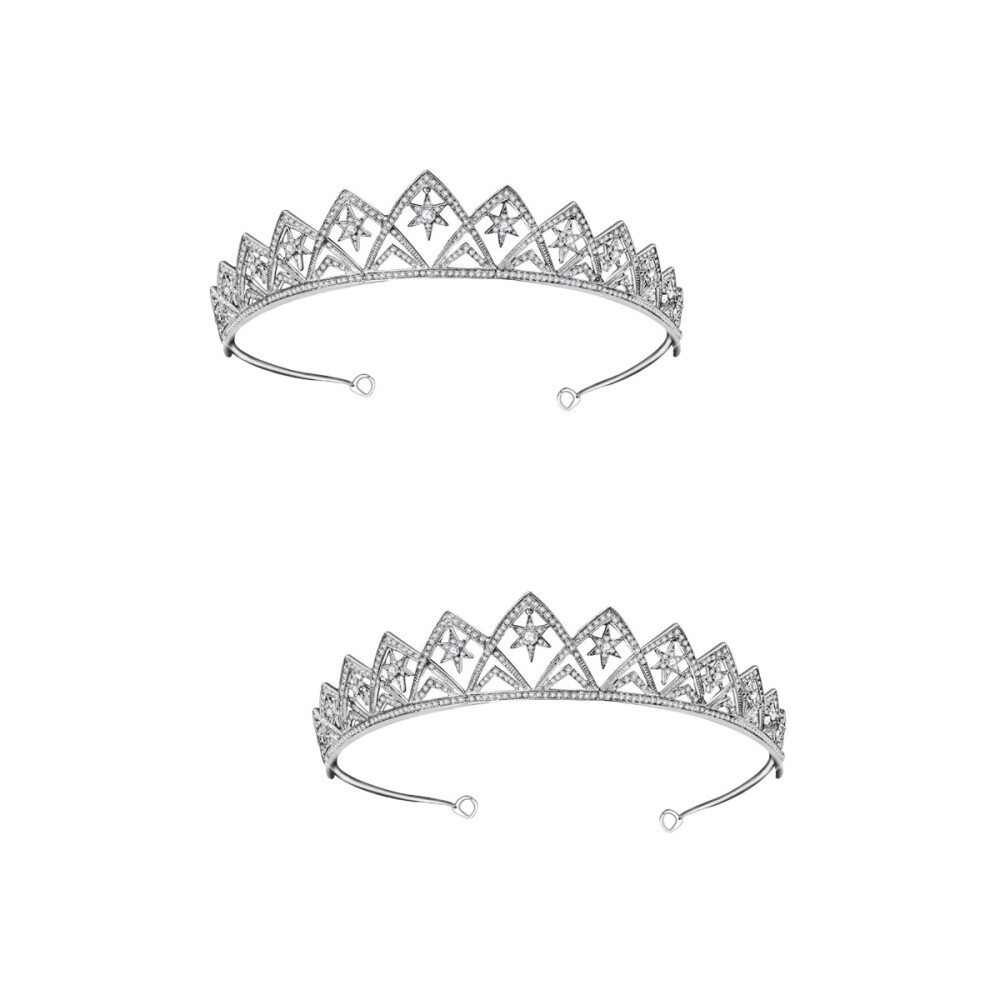 2 Pieces Vintage Princess Tiara Star Wedding Crown Bridal Headband eBay