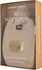 Image of Warmies Luxury Heatable Bottle Faux Fur Lavender Scented Microwavable