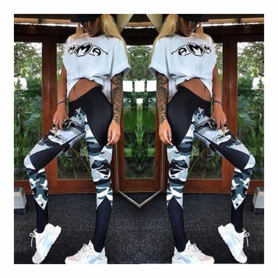 LEGGINGS DONNA SPORT Pantaloni Palestra Fitness Leggins Aderenti Yoga Pilates  - Immagine 4 di 4