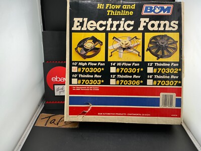 Electric Fan B&M 10'' Standard Reversible 4 Blades Steel Housing #70300  