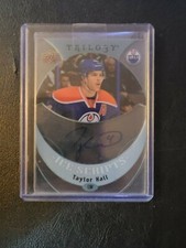 2015 16 UD Trilogy Ice Scripts Autograph Taylor Hall Oilers Devils Sabres Bruins