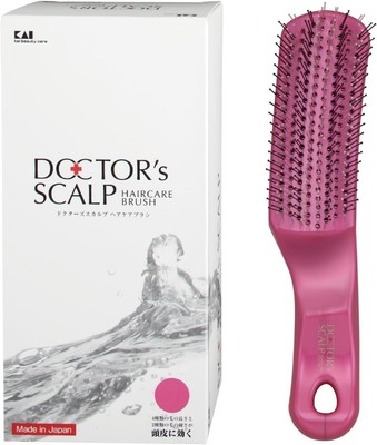 KAI Hair Brush Doctor's Scalp Care Brush Regular 2 Color Made in Japan Nylon