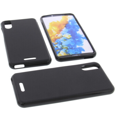 Hülle für TP-Link Neffos C7s Tasche Schutz Handytasche TPU Gummi Case Schwarz