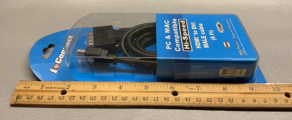 i dot Connect PC & MAC Compatible Hi-speed HDMI to DVIMale Cable 6 ft (new) - Image 4 of 4