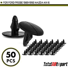 50Pcs Hood Insulation Retainer Clips Single Head for Ford Probe Mazda 6mm Nylon