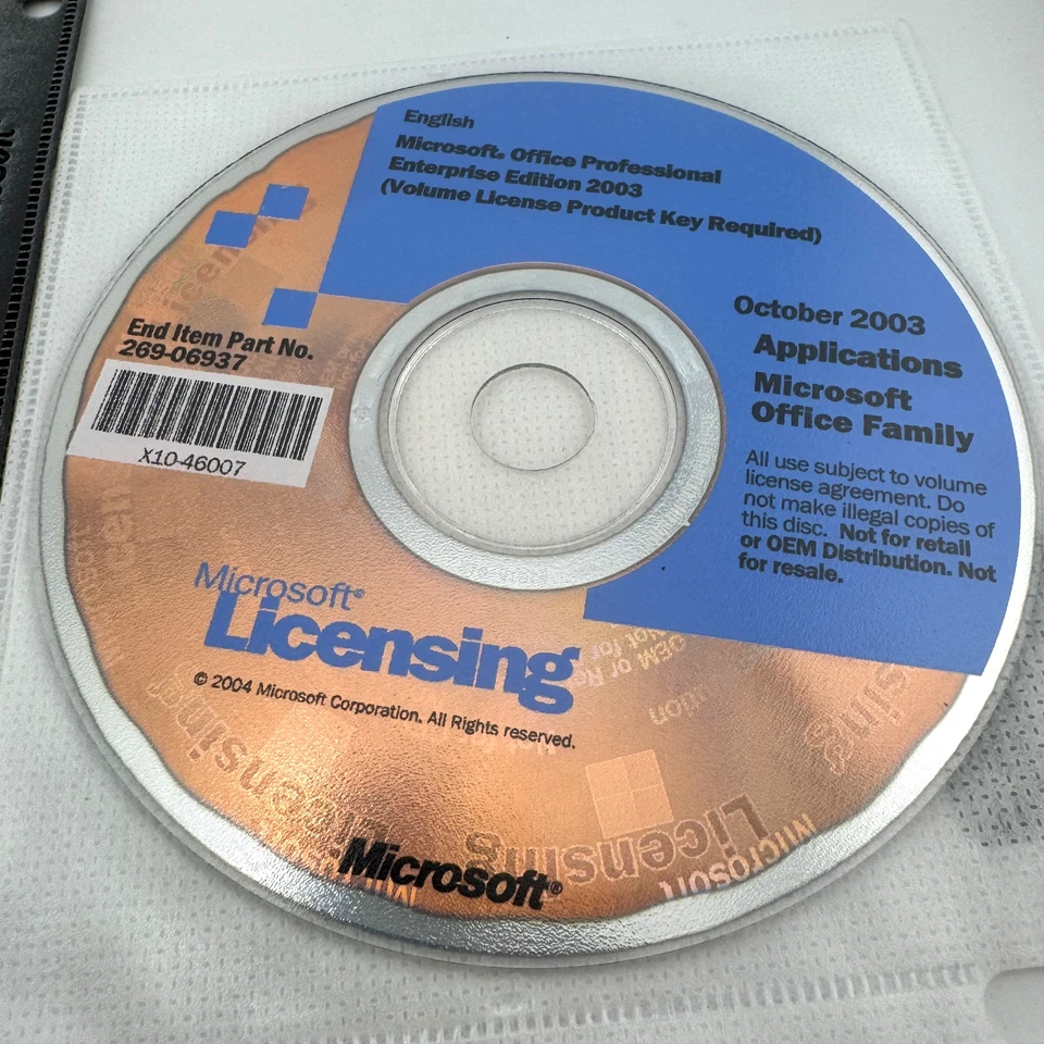 Microsoft 269-06937 Office PRO 2003 WIN32 English DISK KIT MVL C - Image 2 of 4