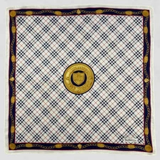 Vintage Burberry Handkerchief Neckerchief Bandana Pocket Square