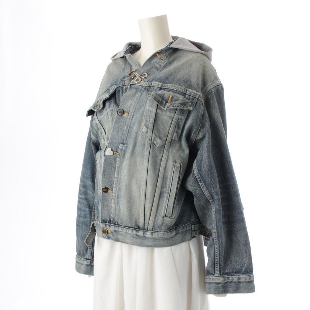 USED GOOD CONDITION BALENCIAGA 22 HOODED DENIM JACKET SIZE 32 0IE GOOD thumbnail 2