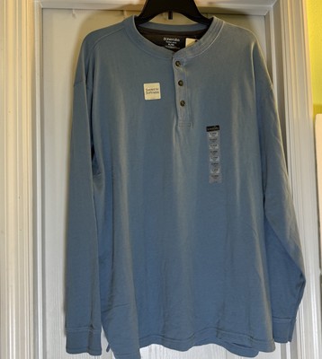 John’s Bay Sueded Jersey Long Sleeve Henley Top
