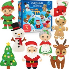 Sewing Kit for Kids Christmas Craft Set Boys Girls Age 7-12 165 Piece