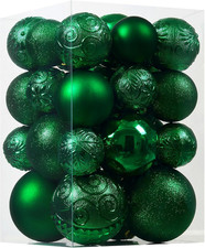 Christmas Ball Ornaments - 30pcs Shatterproof Set Green