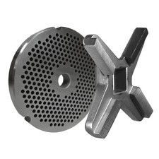 National Band Saw #32 Meat Grinder Plate and Knife Set – with Hobart, Biro, E...