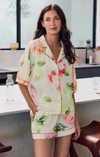 BNWT Ted Baker Womens Satin Button Through Shorts Pyjamas Set Size 14