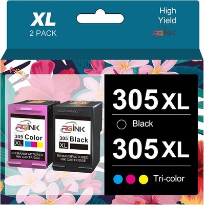 305XL Tintenpatronen Schwarz Farbe Kompatibel mit HP 305 XL Druckertinte 2er Pack