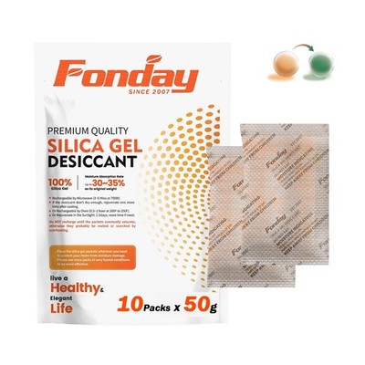 50Gram x 10Packet Rechargeable Silica Gel Desiccant Packets Food Grade Fast R...