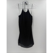 Banana Republic Women's Crinkle Halter Mini Dress - Black - 0 - New with tags